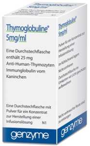 THYMOGLOBULINE 25MG/FL. DE PDRE. (5MG/ML DE SOL. APRES RECONST.) PDRE. P. SOL. P. PERF. B/1FL. DE PDRE.