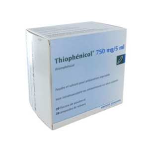 THIOPHENICOL 750MG/FL. DE PDRE. LYOPH. ET SOLV. P. SOL. INJ. B/1FL. DE LYOPH.   1AMP. DE 5ML DE SOLV.