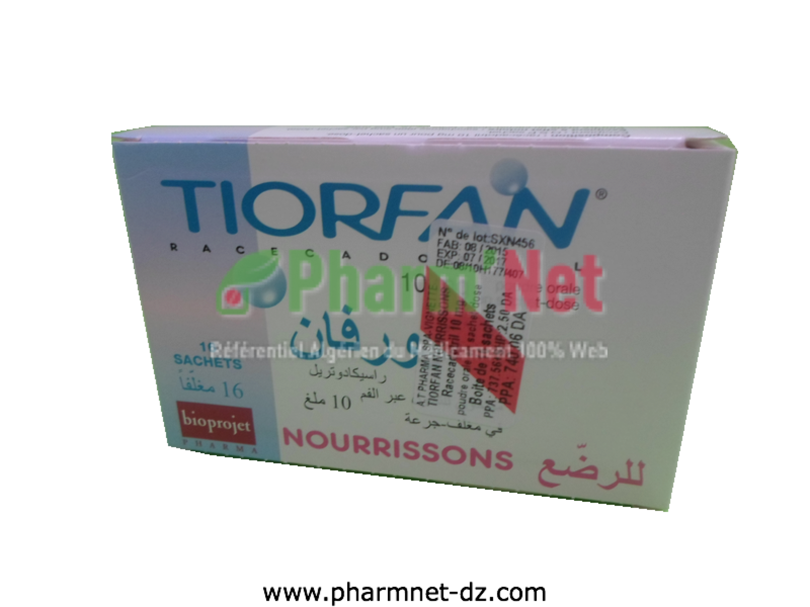 TIORFAN NOURRISSON 10MG/SACH. PDRE. ORALE B/16