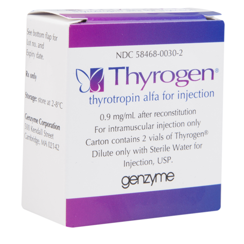 THYROGEN 0,9MG PDRE. SOL. INJ. B/02FL.DE PDRE.