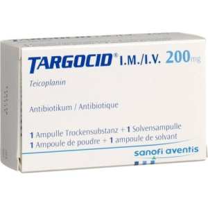 TARGOCID 200MG/FL.DE PDRE. LYOPH. ET SOLV. P. USAGE PARENTERAL IM/IV B/01FL. DE PDRE.   01AMP. DE 3,2ML DE SOLV. (EPPI)