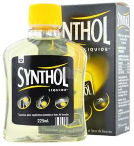 SYNTHOL 0,26G/0,26G/0,021G/0,0105G/100G SOL.DERM. ET BAIN DE BOUCHE FL/225 ML