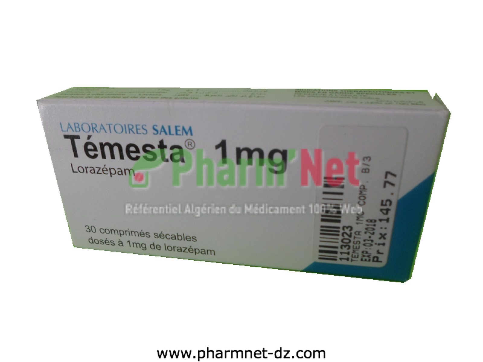 TEMESTA 1MG COMP. SEC. B/30