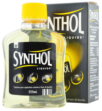 SYNTHOL 0,26G/0,26G/0,021G/0,0105G/100G SOL.DERM. ET BAIN DE BOUCHE FL/225 ML
