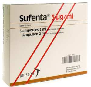 SUFENTA 5µG/ML (10µG/2ML - 50µG/10ML) SOL INJ IV OU PERIDURALE B/5AMP. DE 2ML - B/10AMP.DE 10ML