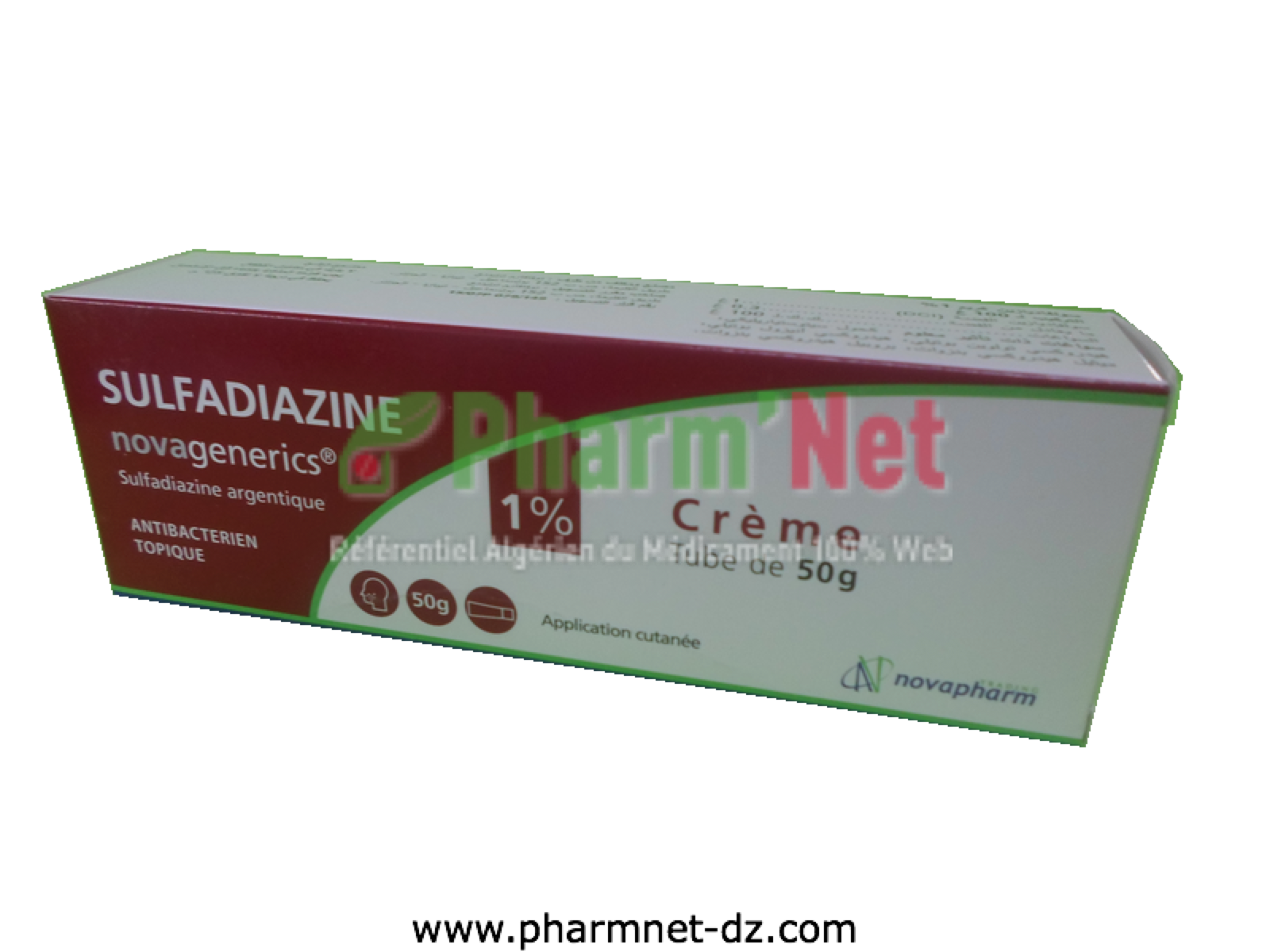 SULFADIAZINE NOVAGENERICS 0.01 CREME DERM. T/50G