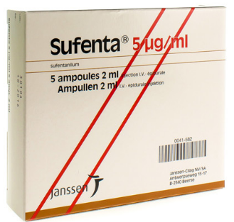 SUFENTA 5µG/ML (10µG/2ML - 50µG/10ML) SOL INJ IV OU PERIDURALE B/5AMP. DE 2ML - B/10AMP.DE 10ML