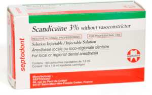 SCANDICAINE 0.03 SOL.INJ B/50CART. DE 1,8ML