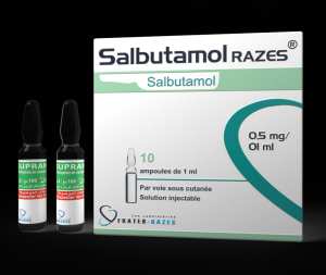 SALBUTAMOL RAZES 0,5mg/ml Sol.Inj BT/10 et 50 Amp de 1ml