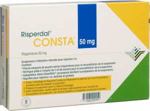 RISPERDAL CONSTA LP 50MG/2ML 25MG/ML PDRE. ET SOLV.SUSP. INJ. L.P. B/1FL. PDRE.   1SERING. PRE REMPLIE DE 2ML . DE SOLV.