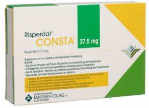 RISPERDAL CONSTA LP 37,5MG/2ML 18,75MG/ML PDRE. ET SOLV.SUSP. INJ. L.P. B/1FL. PDRE.   1SERING. PRE REMPLIE DE 2ML . DE SOLV.
