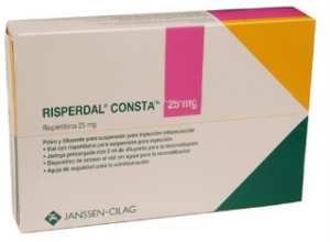 RISPERDAL CONSTA LP 25MG/2ML 12,5MG/ML  PDRE. ET SOLV.SUSP. INJ. L.P. B/1FL. PDRE.   1SERING. PRE REMPLIE DE 2ML . DE SOLV.