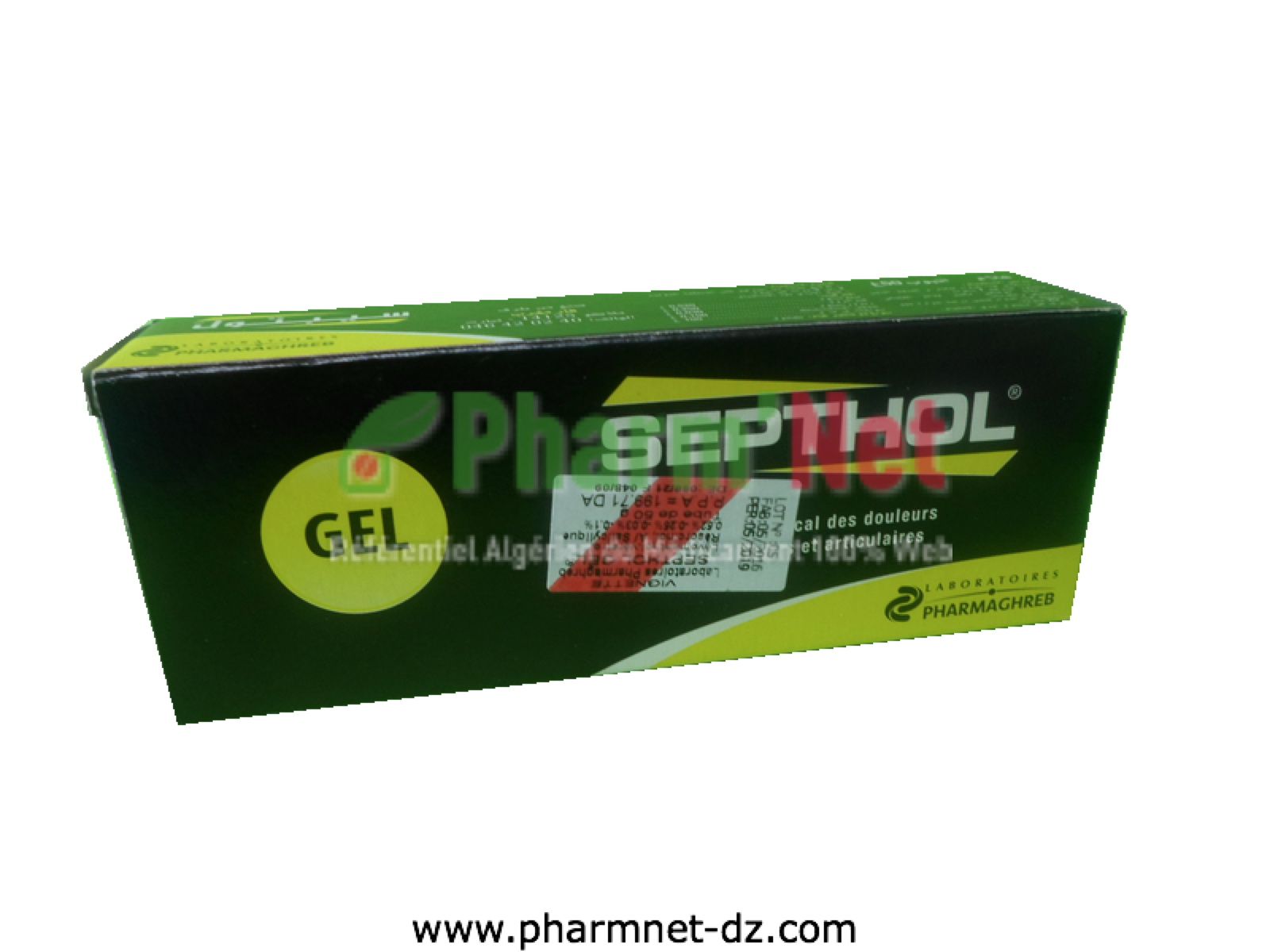 SEPTHOL 260MG/125MG/15MG/50MG/50G GEL APPLI. CUTANEE T/50G