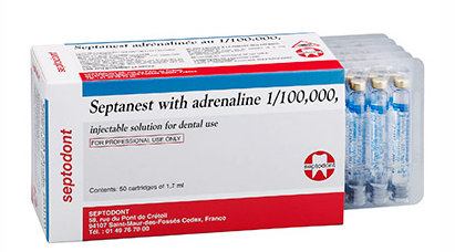 SEPTANEST ADRENALINE 1/100000 4G/1MG/100ML SOL INJ B/50CART. DE 1,8ML