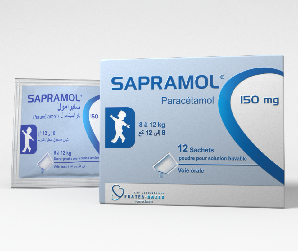 SAPRAMOL 150MG PDRE. SOL. BUV. EN SACH. B/12