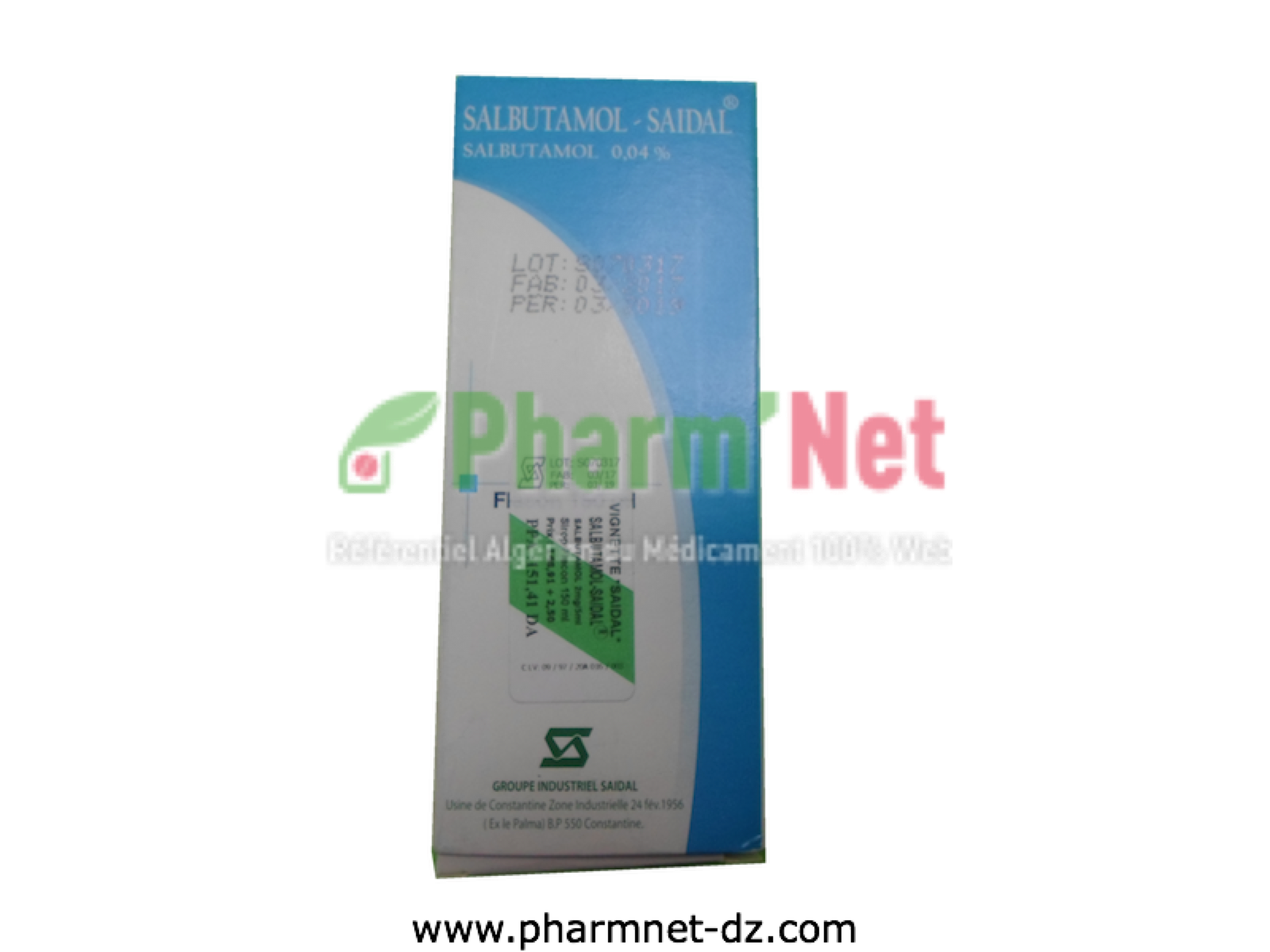 SALBUTAMOL SAIDAL 2MG/5ML** SIROP FL/150ML