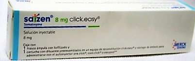 SAIZEN CLICKEASY 8MG/1,37ML PDRE.ET SOLVT. SOL. INJ. SC MULTIDOSE B/01FL PDRE.+01CART. SOLVT. PRE-ASSEMBLES DANS UN DISPOSITIF DE RECONSTITUTION CLICK EASY