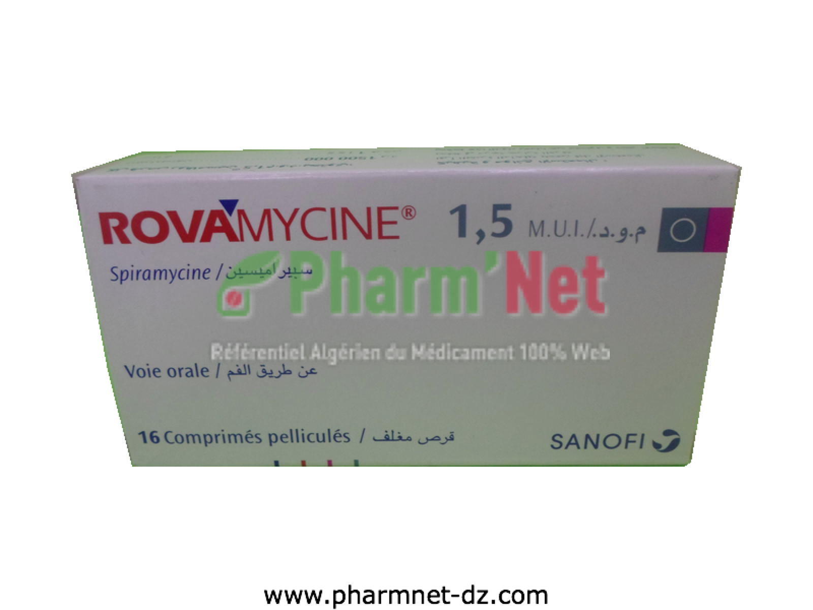 ROVAMYCINE 1 500 000UI COMP.PELLI. B/16