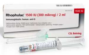 RHOPHYLAC 300 150μG/ML (300μG/2ML OU 1500UI/2ML) SOL. INJ. EN SERING. PREREMPL. IM/IV B/01SERING. PREREMPL. DE 2ML