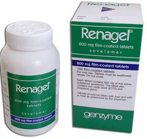 RENAGEL 800MG COMP. PELLI. PILULIER DE 180