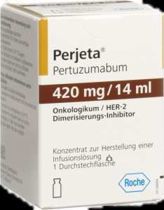 PERJETA 30 MG/ML  SOLUTION à DILUER POUR PERFUSION IV B/ 01 FL DE 14  ML ( 420 MG/14ML)