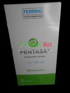 PENTASA 1G/100ML SUSP. RECT. B/05 RECIPIENTS UNIDOSES EN FLACON PE DE 100ML AVEC CANULE