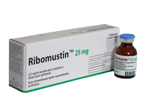 RIBOMUSTIN 2,5MG/ML (APRES RECONSTITUTION) PDRE. P. SOL. A DILIER P. PERF. IV. B/05 FL. DE 25MG -B/01 FL. DE 100MG - B/05 FL. DE 100MG