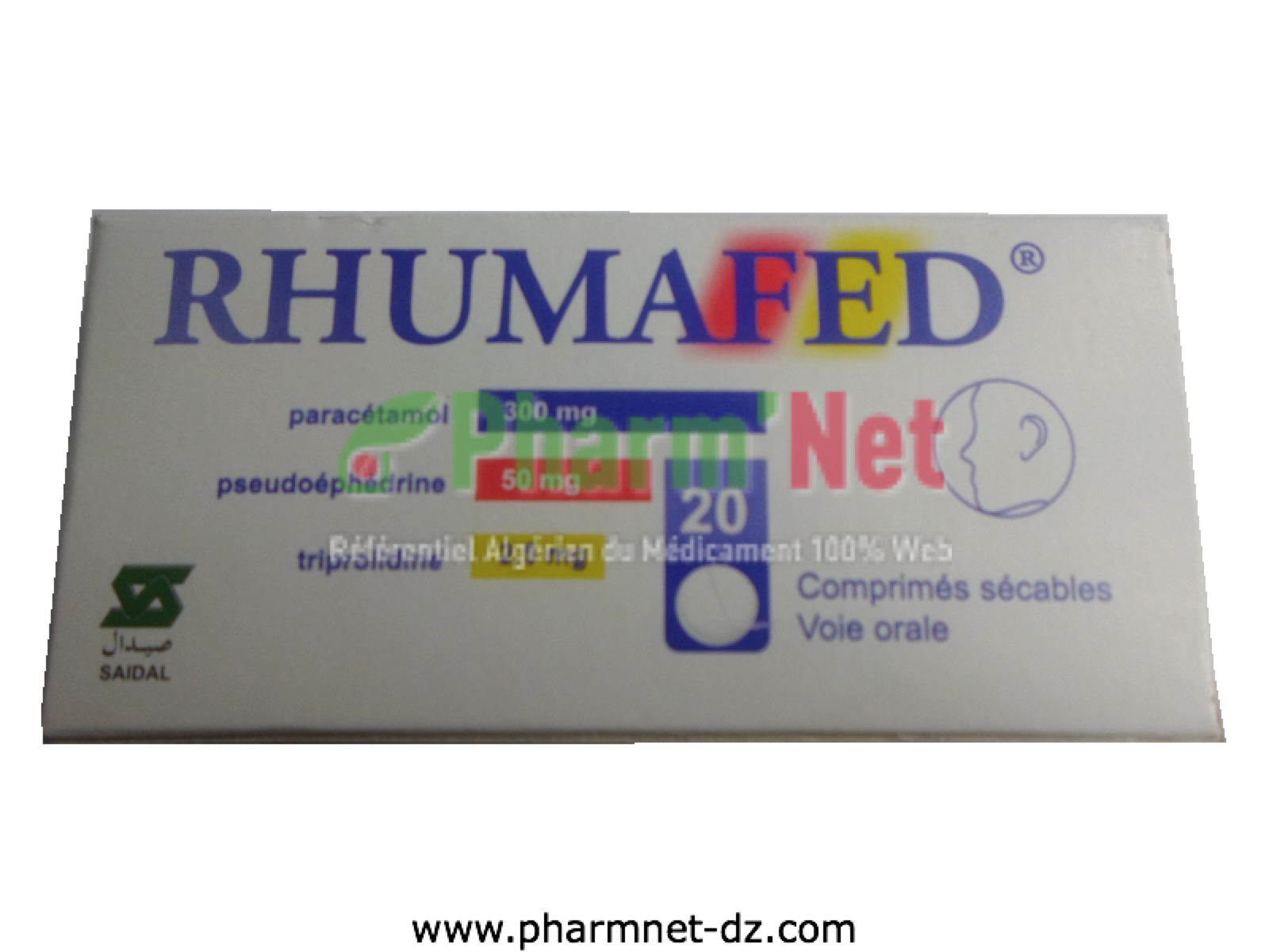 RHUMAFED 2,5MG/50MG/300MG COMP. B/20