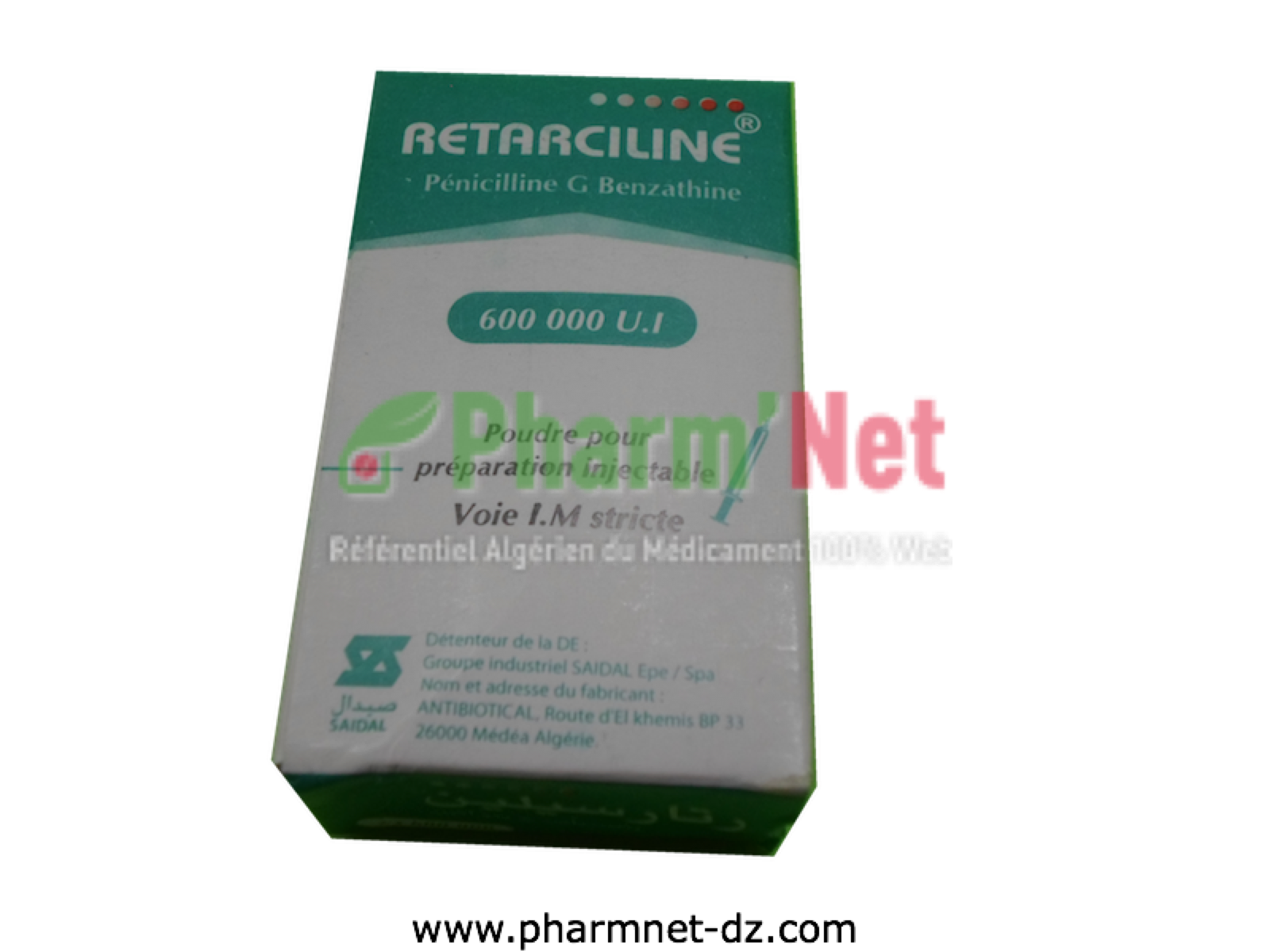 RETARCILINE 600 000UI/FL. DE PDRE. PRDE. SOL. INJ. B/01+01  ET B/20FL.