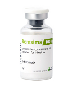 REMSIMA 100MG/FL  PDRE P. SOL A DILUER P. PERF  IV B/01FL DE POUDRE