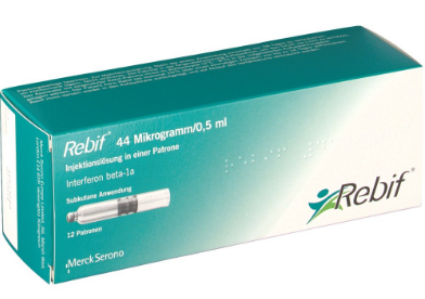 REBIF 44µG/0,5ML (12MUI/0,5ML) SOL. INJ. SC. B/12 SERINGUES PREREMPLIES DE 0,5ML