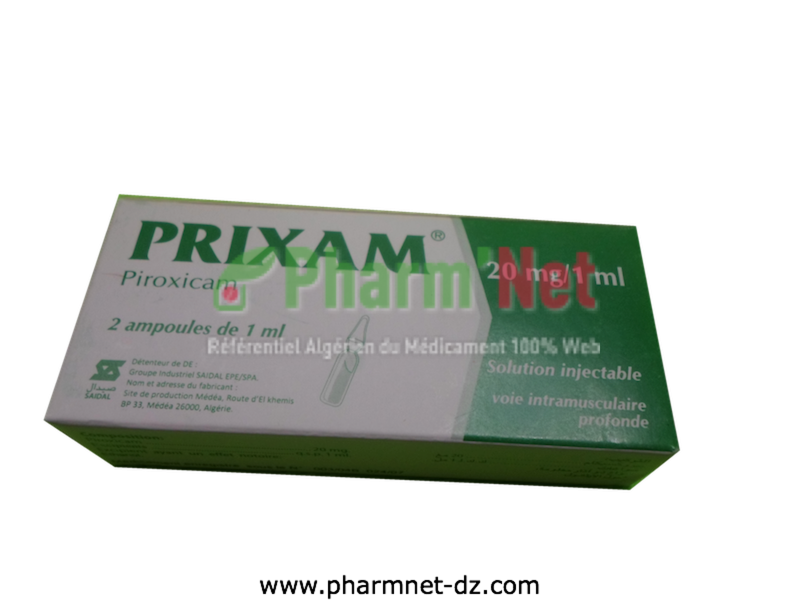 PRIXAM 20MG/ML SOL. INJ. IM B/02 AMP. DE 1ML