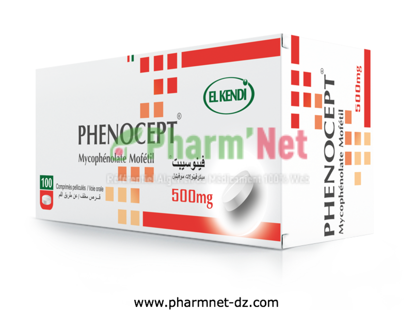 PHENOCEPT 500MG  COMP. PELLI. B/100