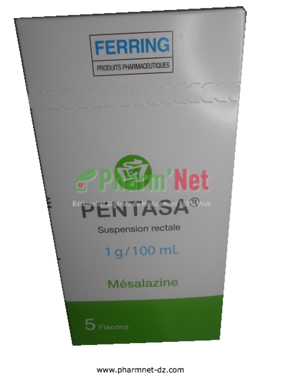 PENTASA 1G/100ML SUSP. RECT. B/05 RECIPIENTS UNIDOSES EN FLACON PE DE 100ML AVEC CANULE