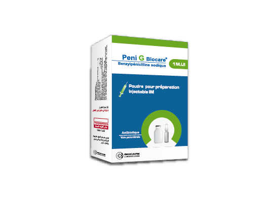 PENI G BIOCARE 1 000 000UI/FL.DE PDRE. PDRE. P. SOL. INJ. IM/IV B/01FL. DE PDRE. + 01AMP. DE 5ML DE SOLV.(EPPI) ET B/50FL. DE PDRE.