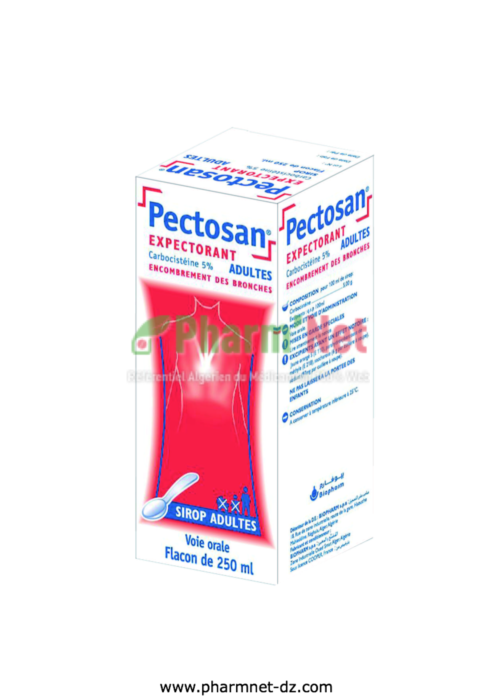 PECTOSAN EXPECTORANT ADULTE 0.05 SIROP FL./250ML