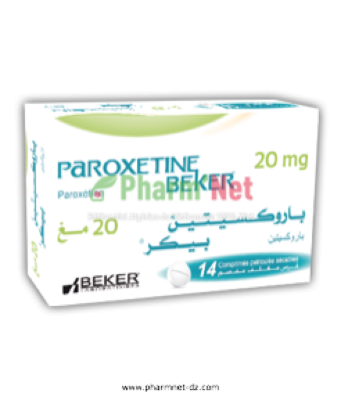 PAROXETINE BEKER 20MG COMP. PELLI. SEC. B/14 - B/30