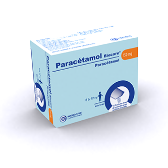 PARACETAMOL BIOCARE 150MG PDRE. SOL. BUV. EN SACH. B/12