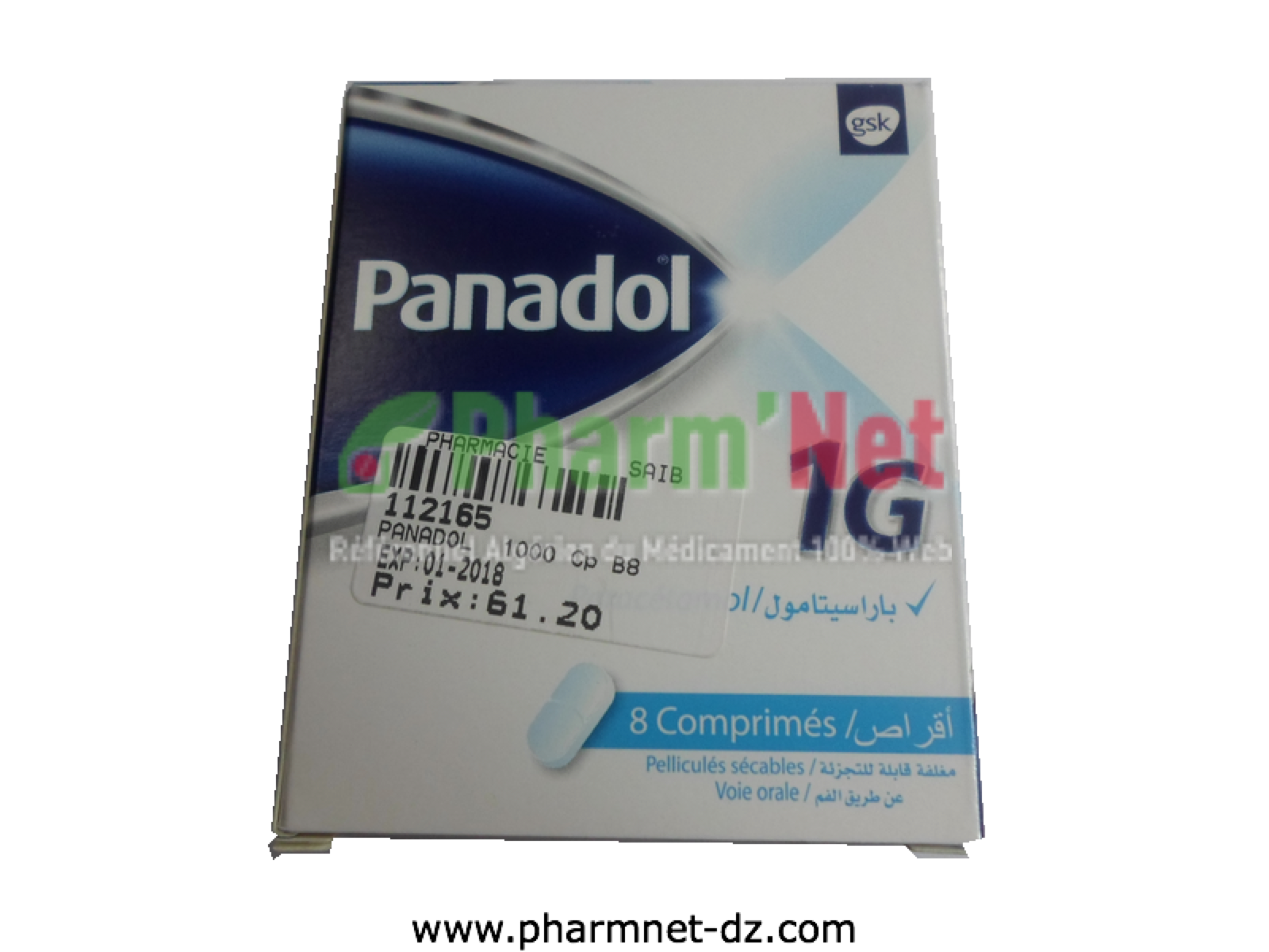 PANADOL 1G COMP. PELLI. SEC. B/08