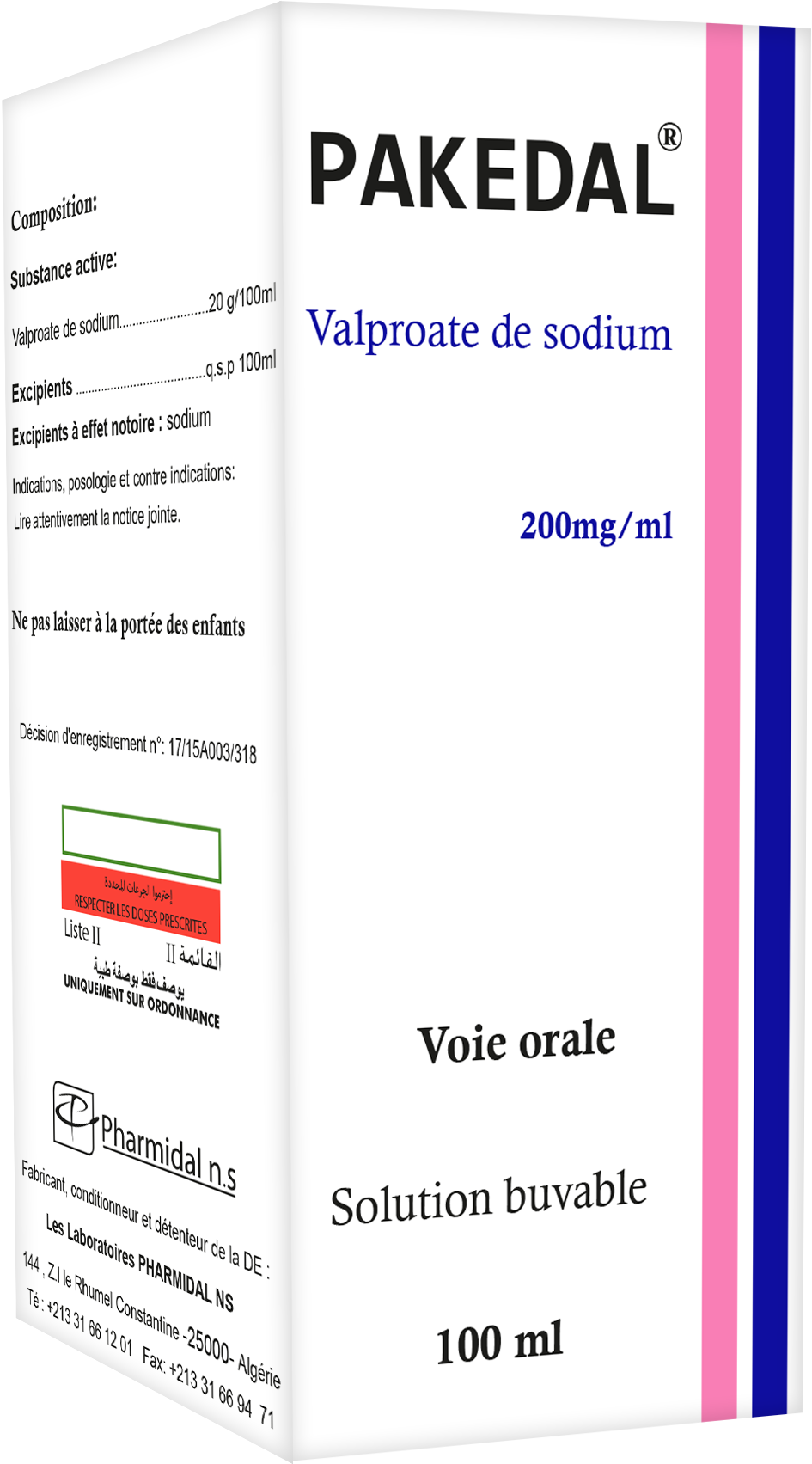 PAKEDAL 200MG/ML SOL.BUV. FL/100 ML