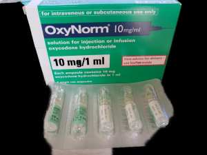 OXYNORM 10 MG /ML                                                                     20MG/2ML SOL POUR  INJ OU  PERFUSION   ( IV/SC) B/ 05 AMPOULES DE 1 ML