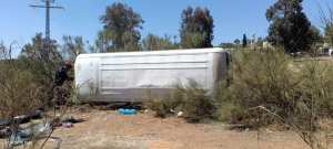 فتح تحقيق في حادث انقلاب حافلة بمستغانم