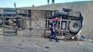 Algérie (El Mehir/Bordj Bou Arreridj) -   Un mort et 34 blessés suite au renversement d'un bus de transport de voyageurs