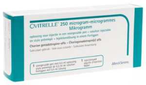 OVITRELLE 250µG/0,5ML (6500UI/0,5ML) SOL. INJ. EN SERINGUE PREREMPLIE S/C  B/1SERINGUE PREREMPLIE DE 0,5ML