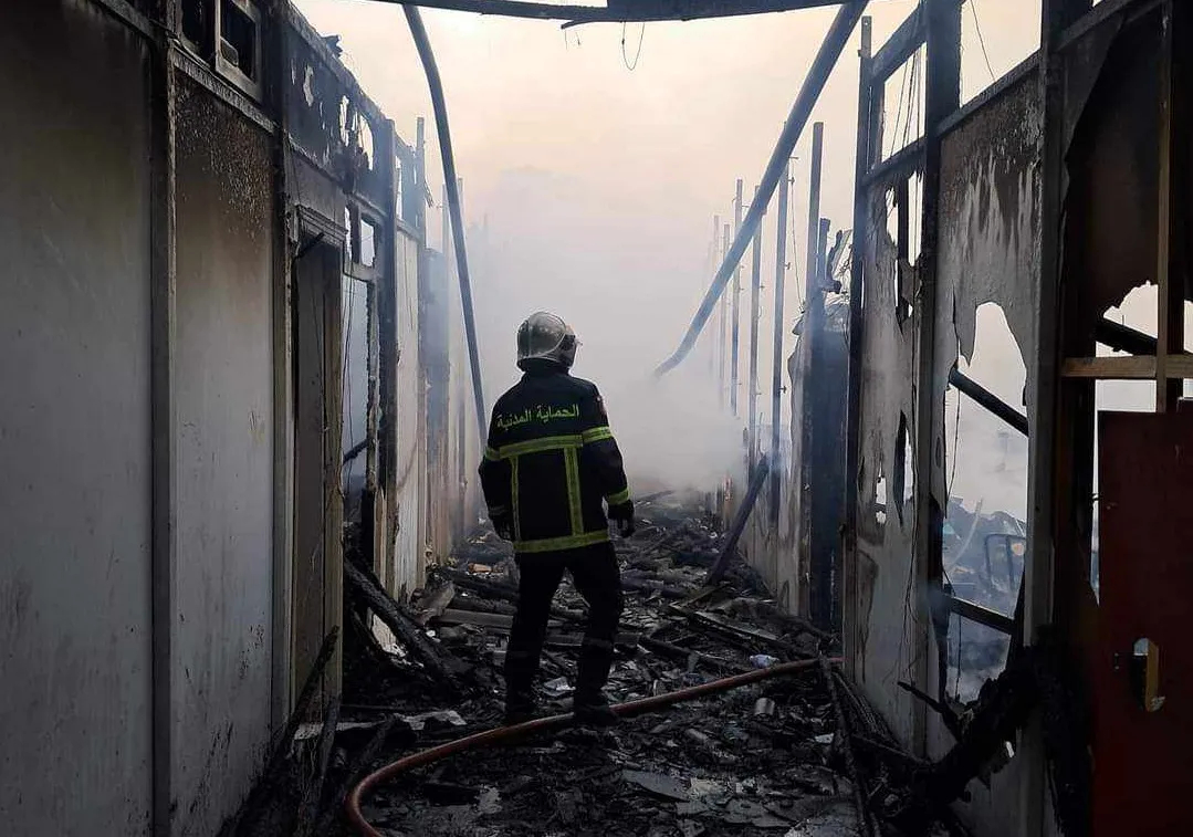 حريق يأتي على دار الاتحادات بالعاصمة