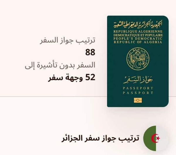 يمكن لحاملي جواز سفر #الجزائر السفر بدون تأشيرة إلى الوجهات الـ 20 التالية: