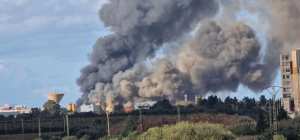 اندلاع حريق في مصنع لإنتاج البسكويت بالعاصمة