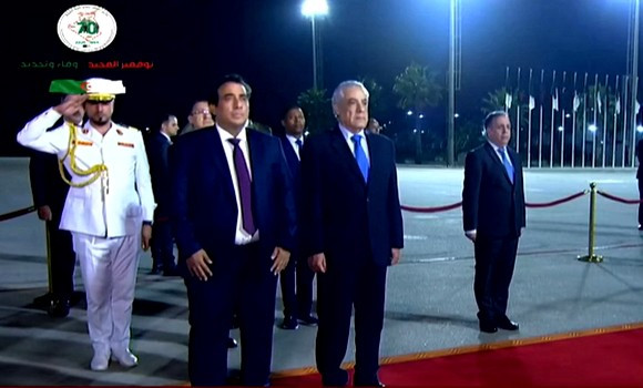 70e anniversaire de la Révolution: arrivée du président du Conseil présidentiel libyen à Alger
