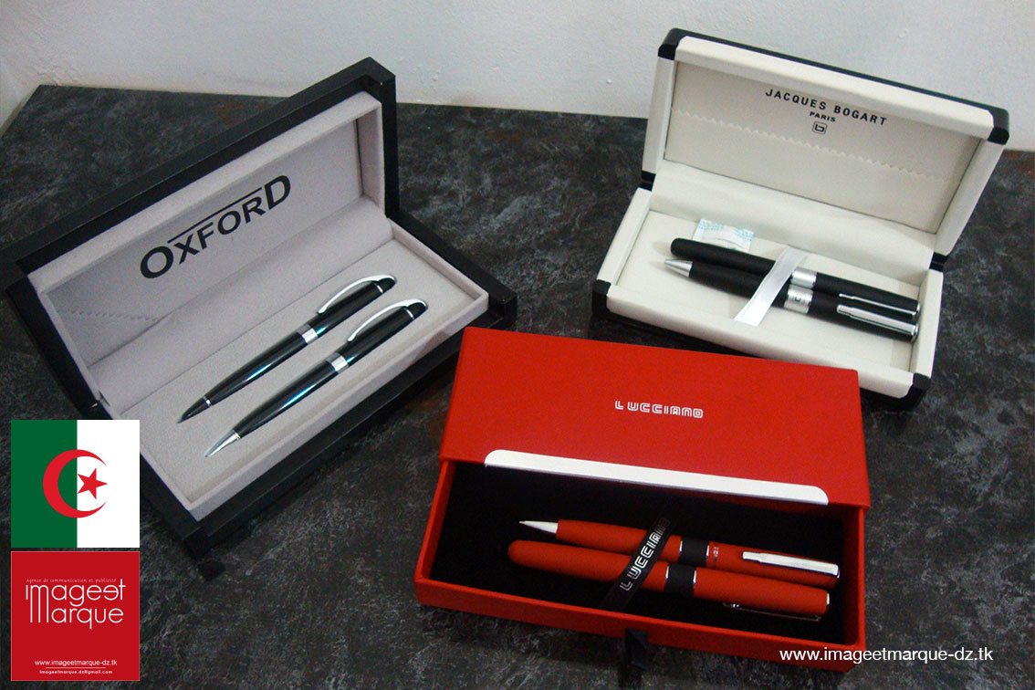 Parure et coffret de stylo personnalisé, Algérie