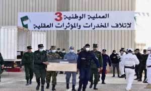 تنظيم عملية وطنية لإتلاف وحرق كمية معتبرة من مخدرات بوادي سلي بولاية الشلف